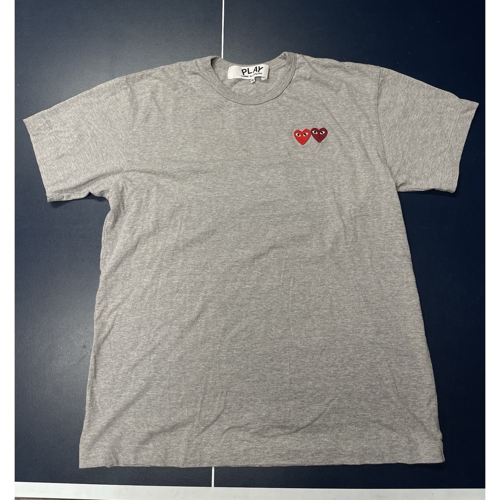 Play Comme des Garcons Gray Heart T-shirt Men's XL (L)